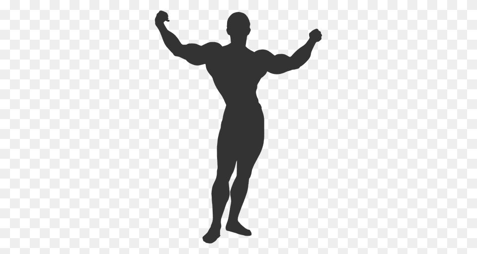 Bodybuilder Crucifix Pose Silhouette, Adult, Male, Man, Person Png