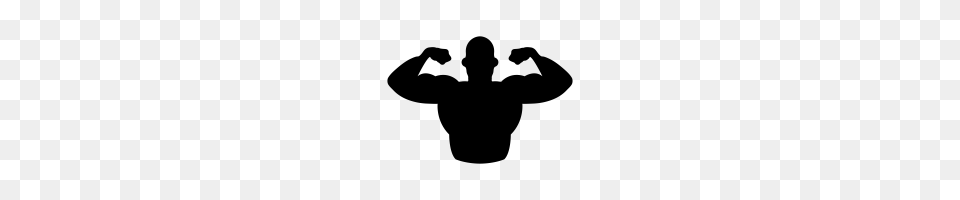 Bodybuilder Icons Noun Project, Gray Free Png Download