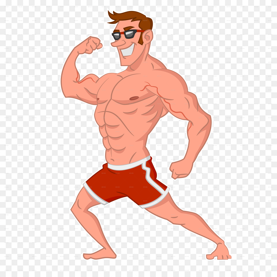 Bodybuilder Posing By Gatts Barechested, Adult, Male, Man, Person Free Transparent Png