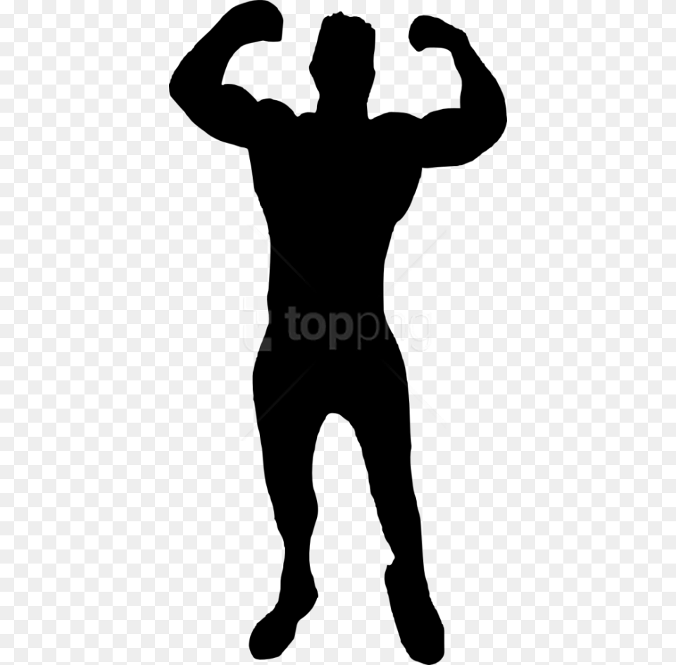 Bodybuilder Silhouette Transparent Background Muscle Man Silhouette, Adult, Male, Person, Head Png