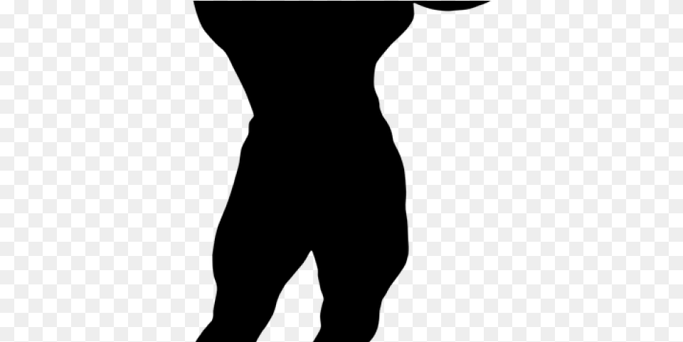 Bodybuilding Clipart Silhouette Silhouette, Gray Free Png