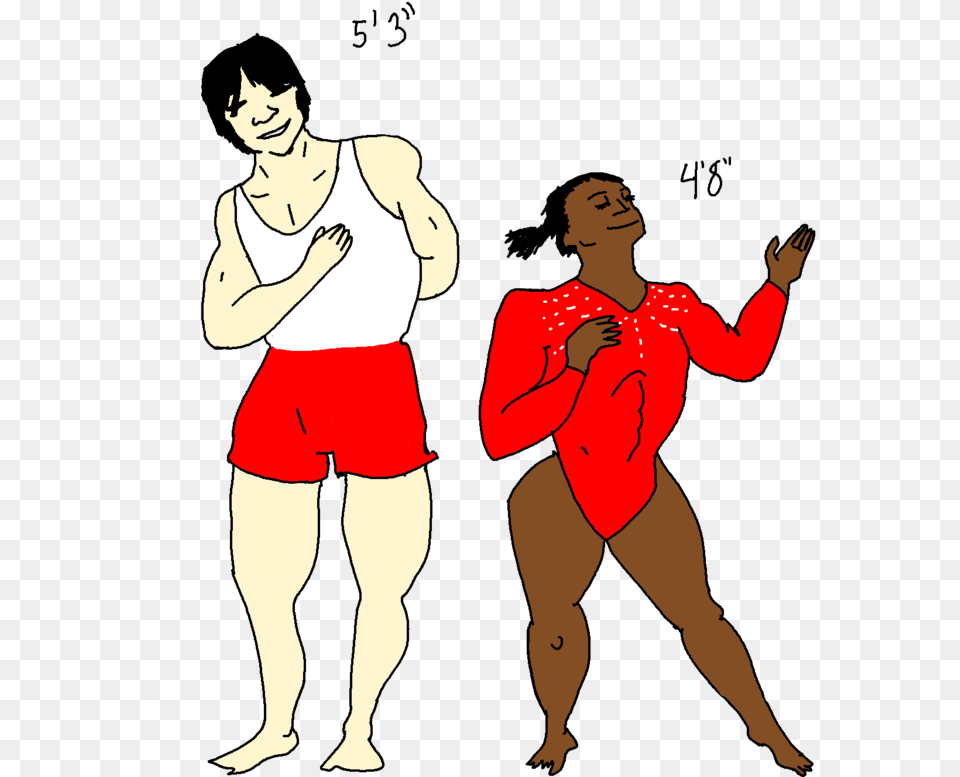 Bodybuilding On The Other Hand The Sport Of The Big Cartoon, Clothing, Shorts, Adult, Female Free Transparent Png