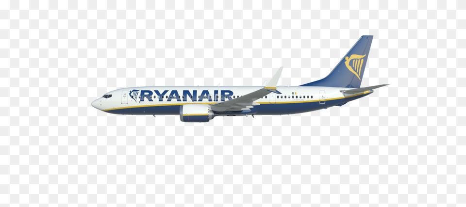 Boeing 737 Max Ryanair, Aircraft, Airliner, Airplane, Flight Png Image
