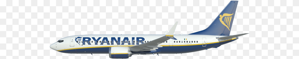 Boeing 737 Max Ryanair Ryanair Plane, Aircraft, Airliner, Airplane, Transportation Free Transparent Png