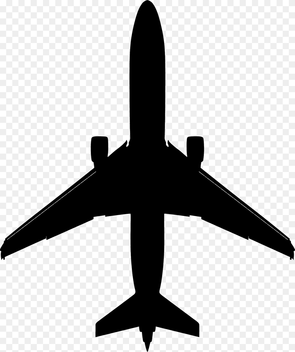 Boeing 737 Silhouette, Aircraft, Airliner, Airplane, Transportation Free Png