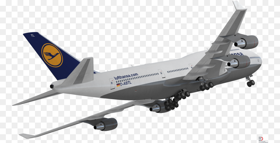 Boeing 747 400er Lufthansa Royalty 3d Model Airplane 3d Model, Aircraft, Airliner, Transportation, Vehicle Free Png Download