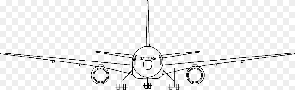 Boeing 747, Gray Png