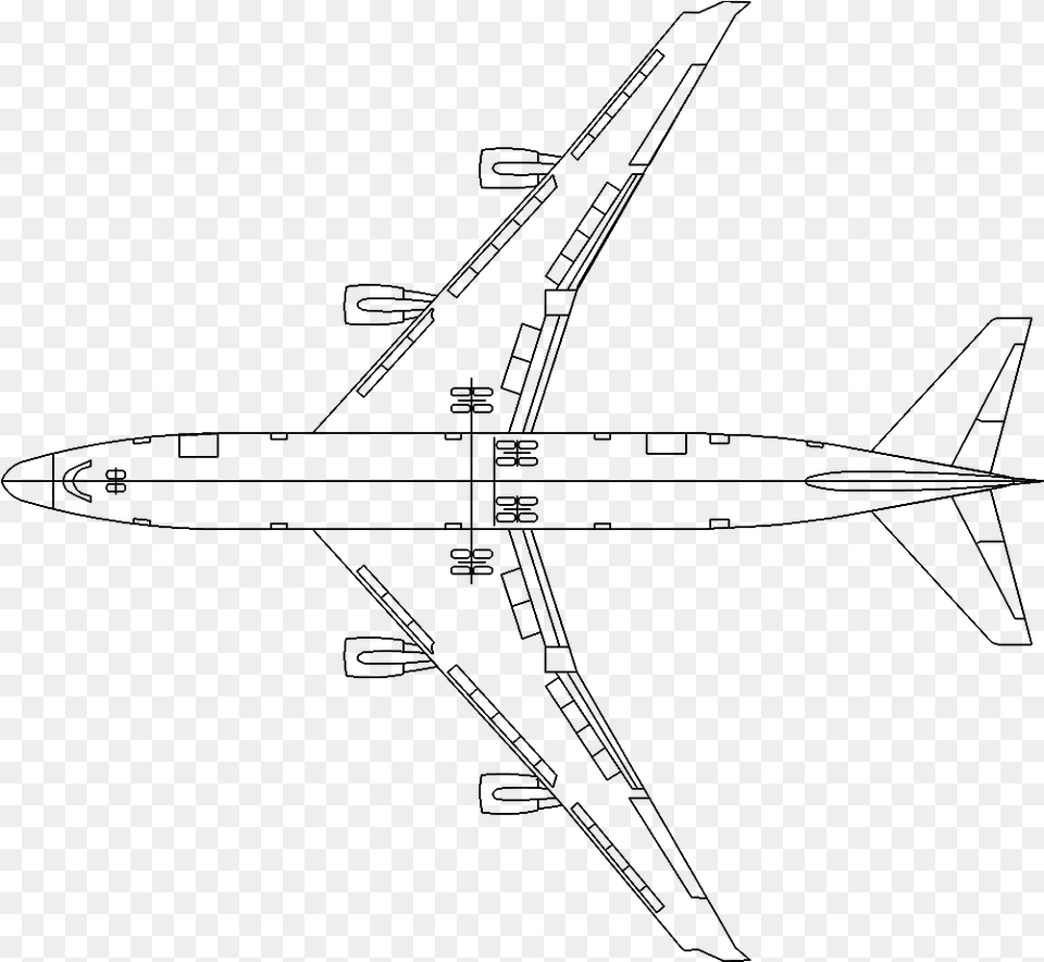 Boeing 747 Design, Gray Png Image