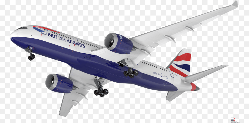Boeing 787 3 British Airways Rigged Royalty 3d Boeing, Aircraft, Airliner, Airplane, Flight Png