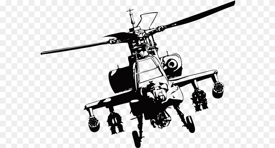 Boeing Ah Apache Clip Art Transprent Apache Helicopter Vector, Aircraft, Transportation, Vehicle Free Png