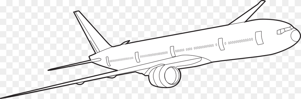 Boeing Airplane Clipart Airplane Outline, Aircraft, Airliner, Transportation, Vehicle Free Transparent Png