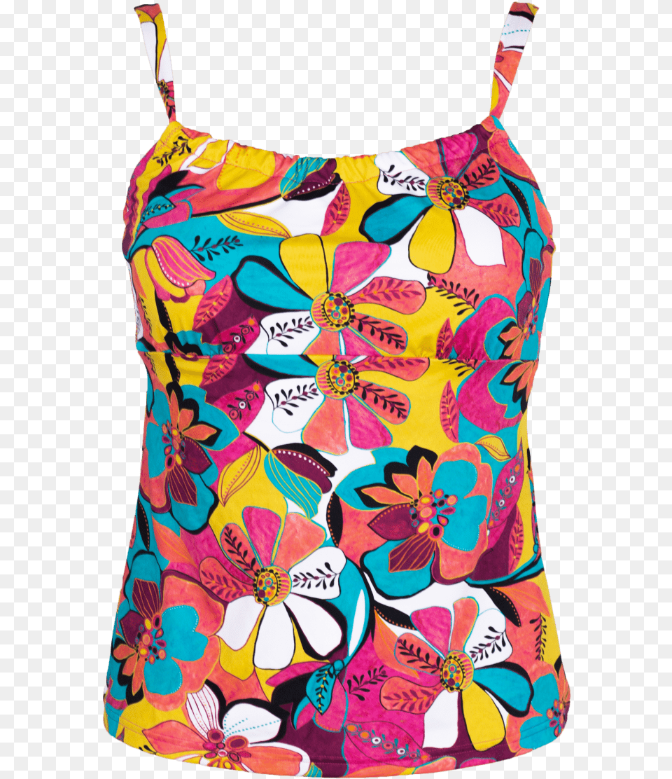 Bohem Pink Ribbon Tankini Top Seachili Bikini Maillot, Blouse, Clothing, Applique, Pattern Free Png