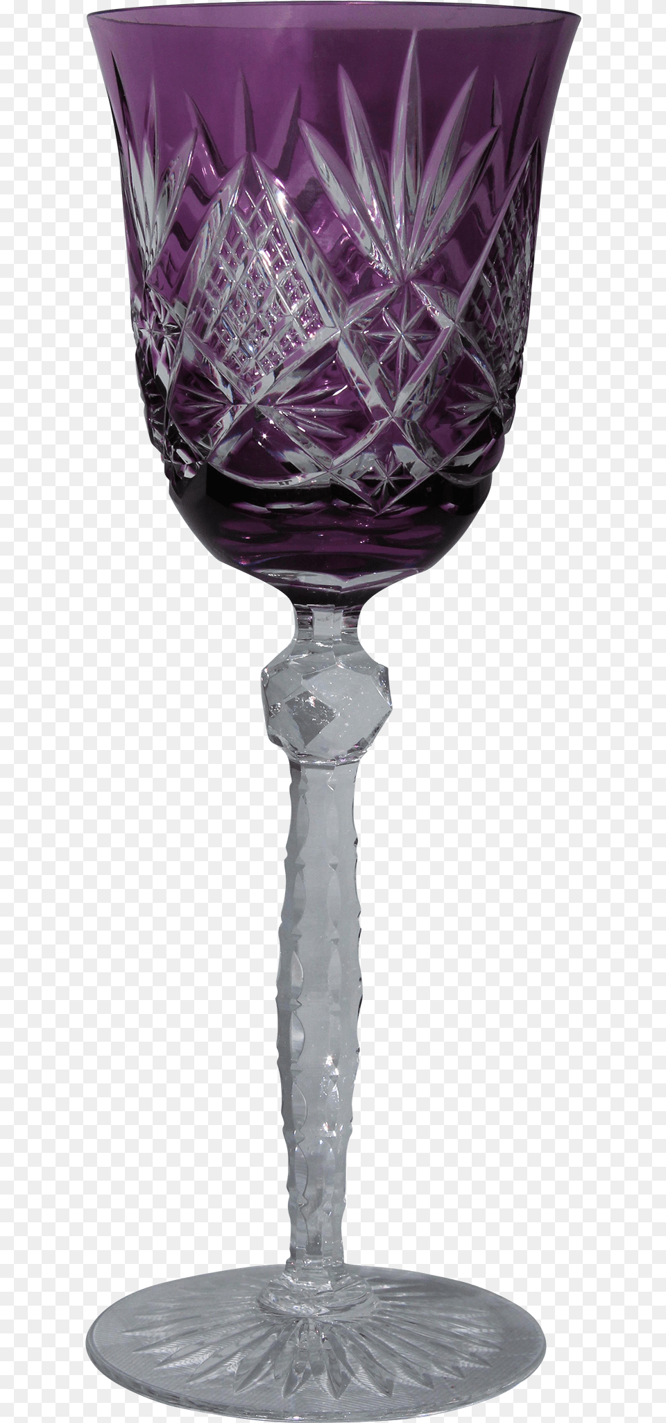 Bohemian Lead Crystal Purple Wine Glass Goblet Crystal Glasses, Smoke Pipe Png