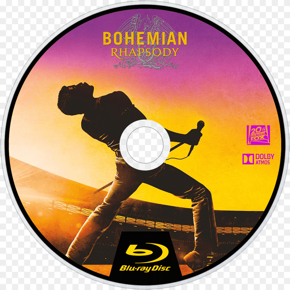 Bohemian Rhapsody Bluray Disc Image Bohemian Rhapsody Movie Disc, Adult, Disk, Dvd, Male Free Transparent Png