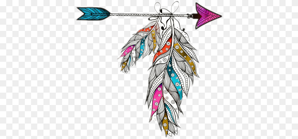 Boho Arrows Feather Flecha Plumas, Accessories, Pattern, Art, Animal Free Png Download