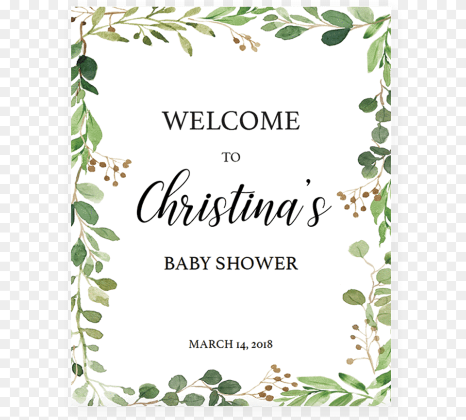 Boho Baby Shower Welcome Sign Printable By Littlesizzle Welcome To Baby Shower Template, Herbal, Herbs, Plant, Book Png Image