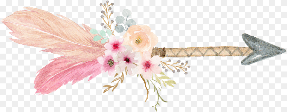 Boho Background Boho Arrow, Flower, Plant, Accessories, Weapon Free Png Download