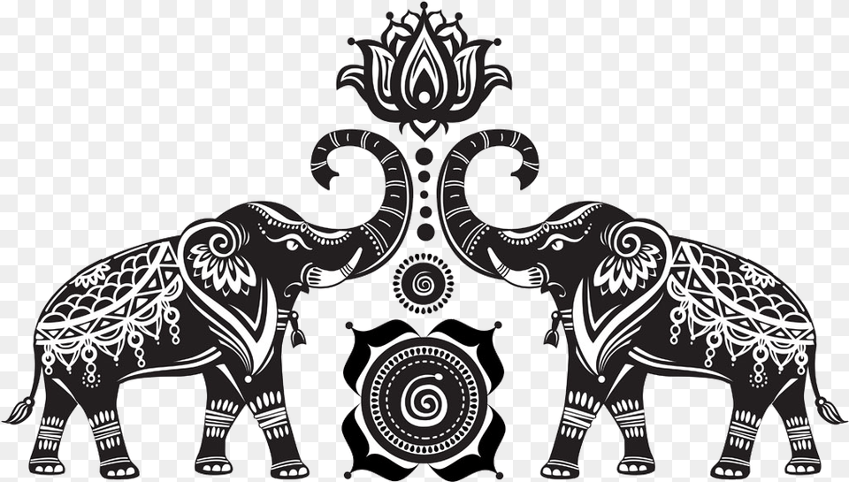 Boho Bohemian Elephant Elephants Mandala Freetoedit Indian Elephant Vector, Art, Drawing, Emblem, Symbol Png