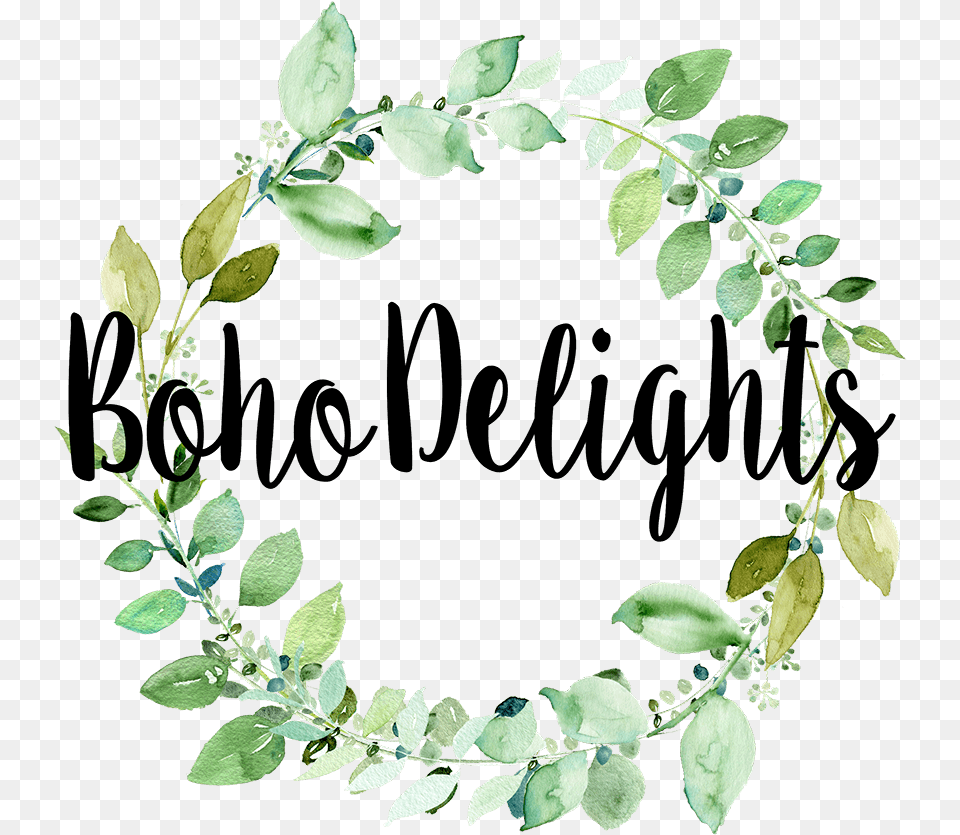 Boho Delights Design, Leaf, Plant, Wreath Png