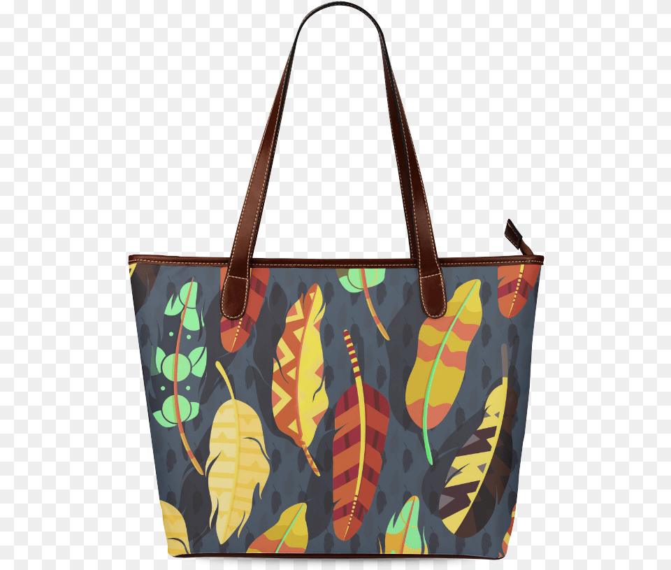 Boho Feather Nature Pattern Shoulder Tote Bag Shoulder Bag, Accessories, Handbag, Tote Bag, Purse Png Image