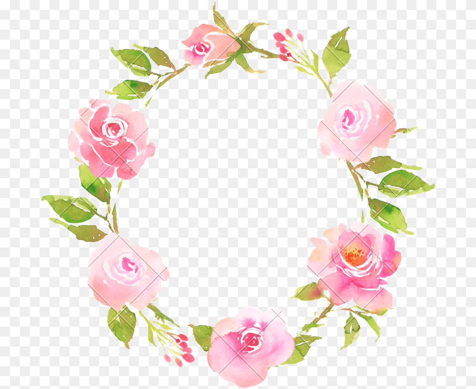 Boho Flower Pink Flower Wreath, Plant, Rose, Pattern, Art Png