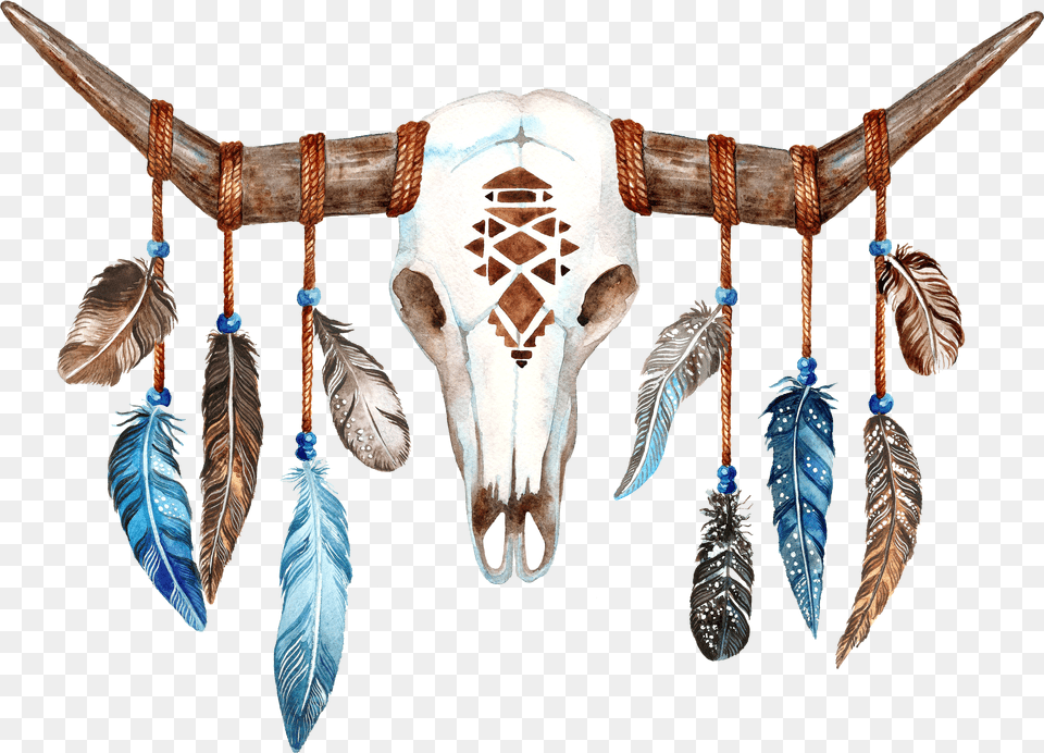 Boho Longhorn Free Png Download