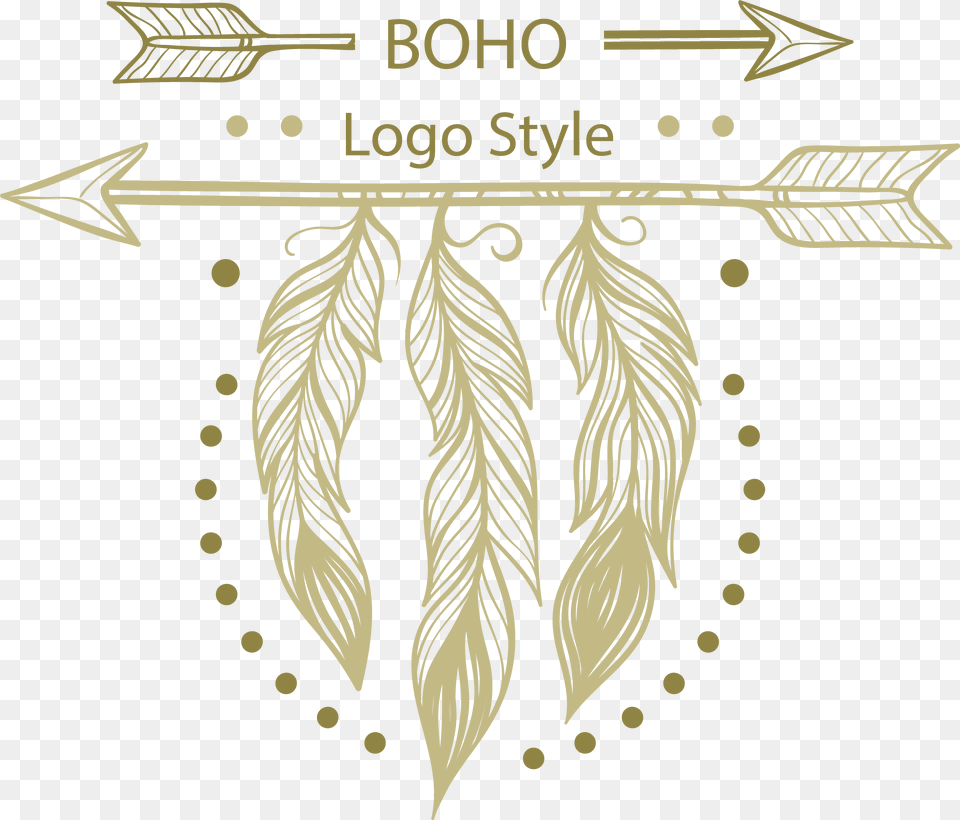 Boho Vector Boho Logo, Leaf, Plant Free Png Download