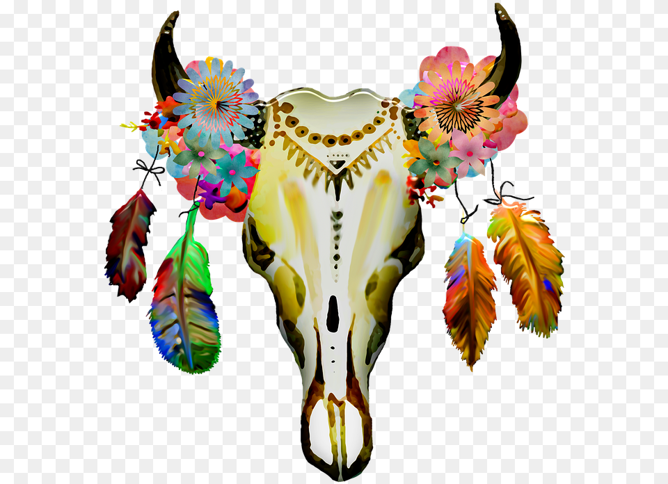 Boho Watercolor Tribal Skull Watercolor Tribal, Graphics, Pattern, Art, Accessories Png