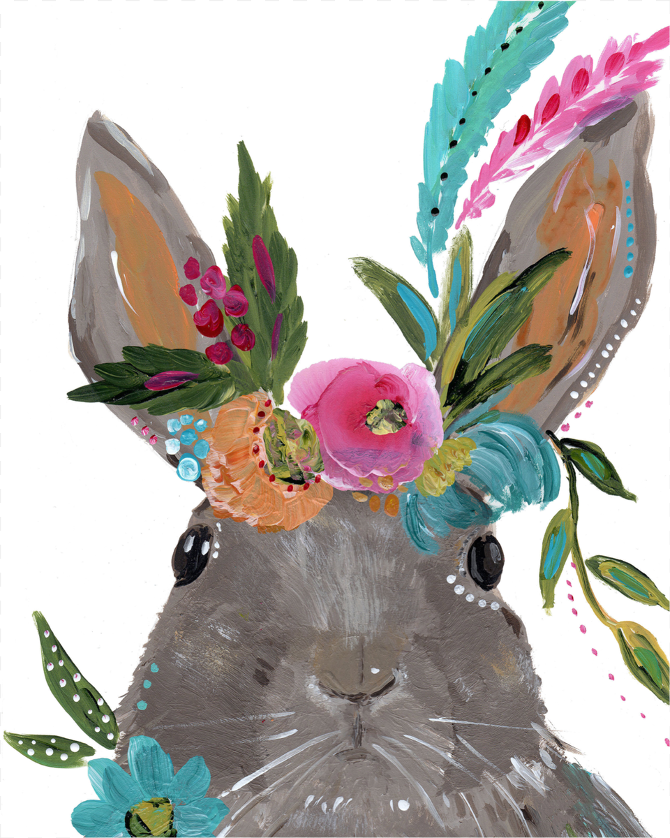 Boho Wild Hare Art Printclass Lazyload Lazyload Art, Animal, Rabbit, Plant, Mammal Free Png
