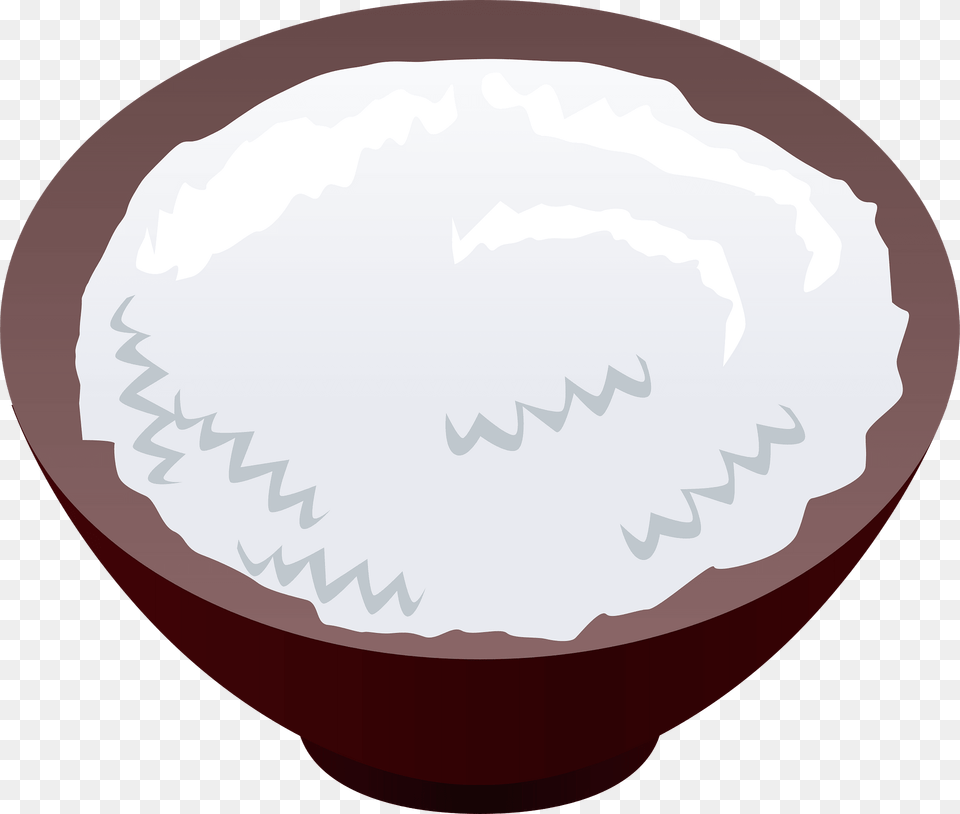 Boiled Rice In A Bowl Clipart, Meal, Food, Pottery, Dish Free Png