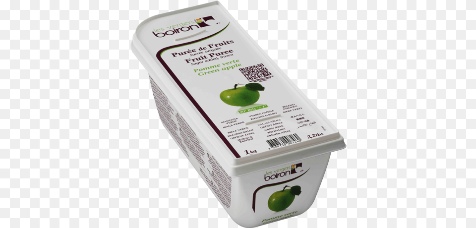 Boiron Fruit Puree Green Apple Boiron Coconut Puree 22 Lbs Container, Dessert, Food, Yogurt, Qr Code Free Transparent Png