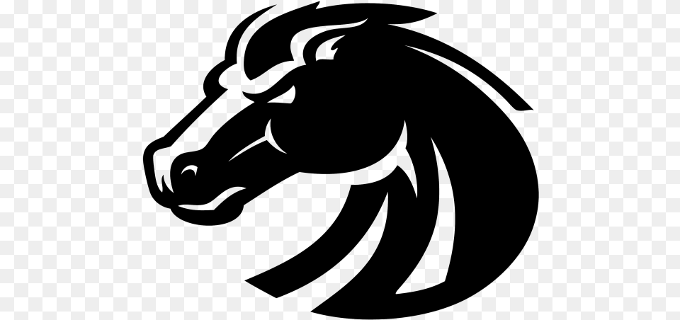 Boise State Broncos Black Logo Boise State Broncos, Animal, Mammal Free Transparent Png