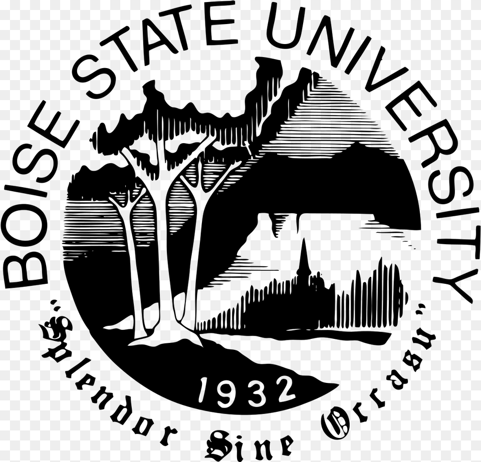 Boise State University Seal, Gray Free Transparent Png
