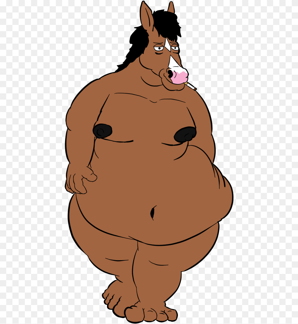 Bojack Horseman Download Fat Bojack Horseman, Person, Animal, Bird, Cartoon Free Transparent Png