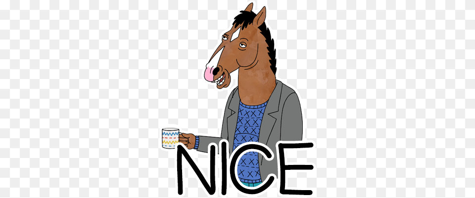 Bojack Horseman Is Netflixs First Bojack Horseman Stickers, Adult, Male, Man, Person Free Png