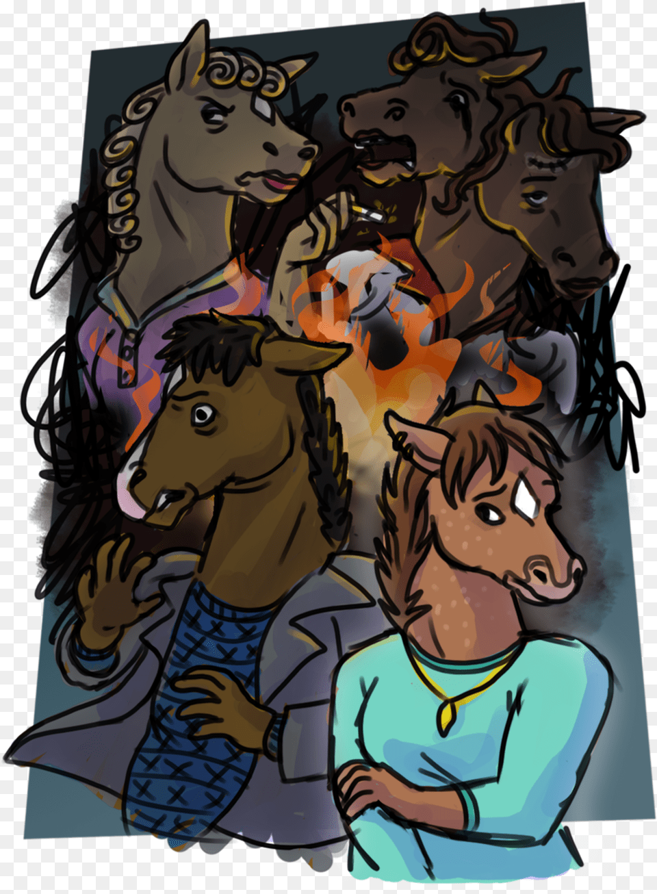 Bojack Horseman Times Arrow Bojack Horseman Fanart Honey Sugarman, Book, Comics, Publication, Baby Png Image