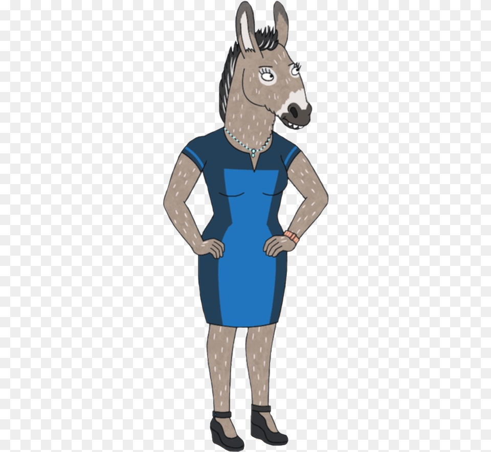 Bojack Horseman Wiki Donkey In Blue Dress, Adult, Female, Person, Woman Png Image