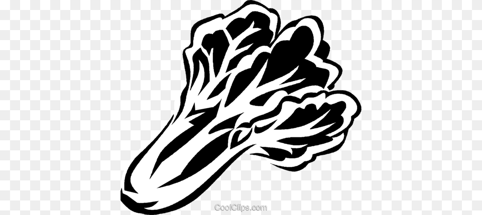 Bok Choy Royalty Free Vector Clip Art Illustration Bok Choy Clipart Black And White, Stencil, Food, Produce, Adult Png