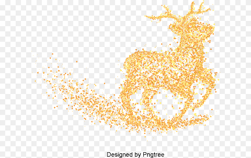 Bokeh Vector Golden Luces Navidad Amarillas Free Png Download