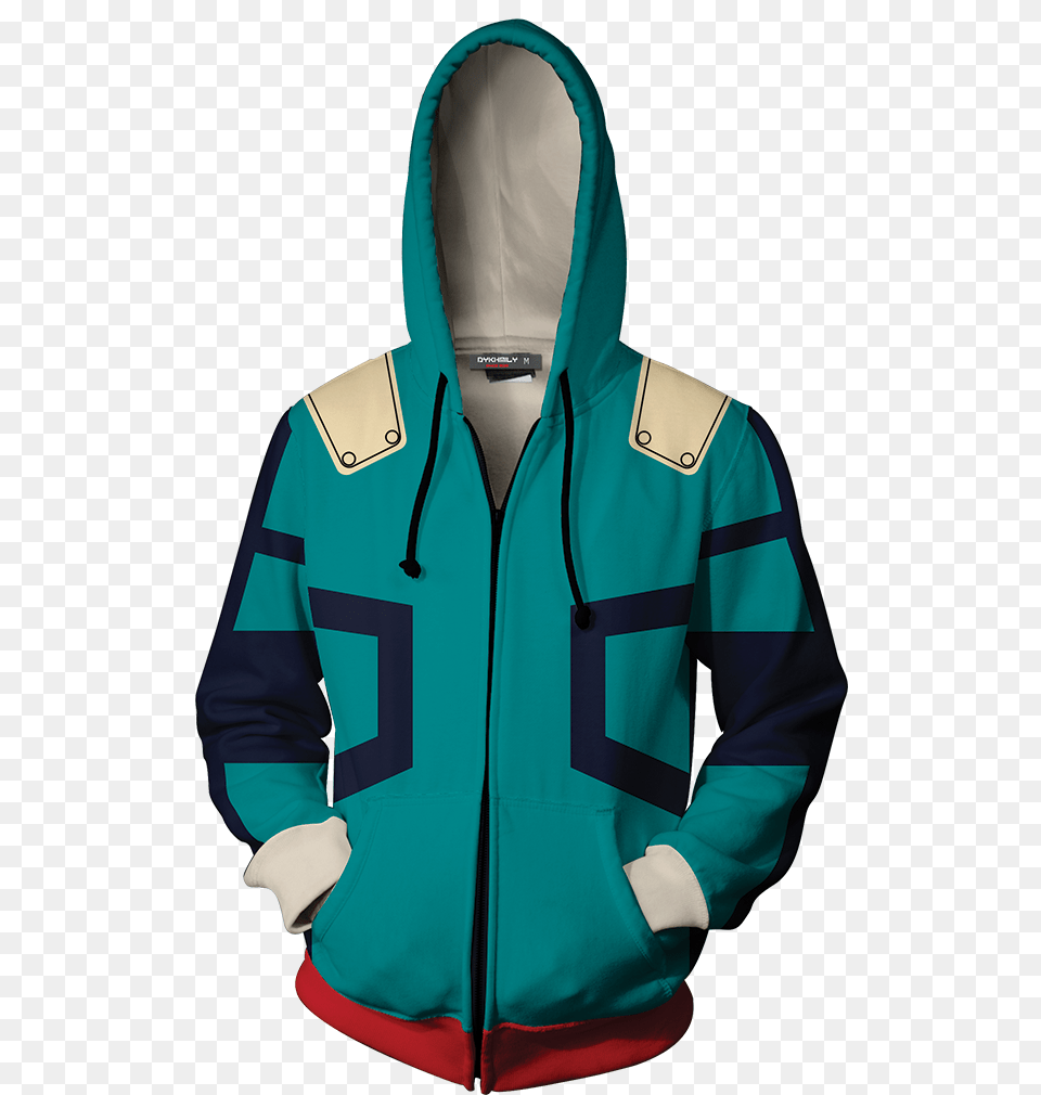 Boku No Hero Academia Izuku Midoriya Cosplay Zip Up, Clothing, Coat, Hood, Hoodie Free Transparent Png