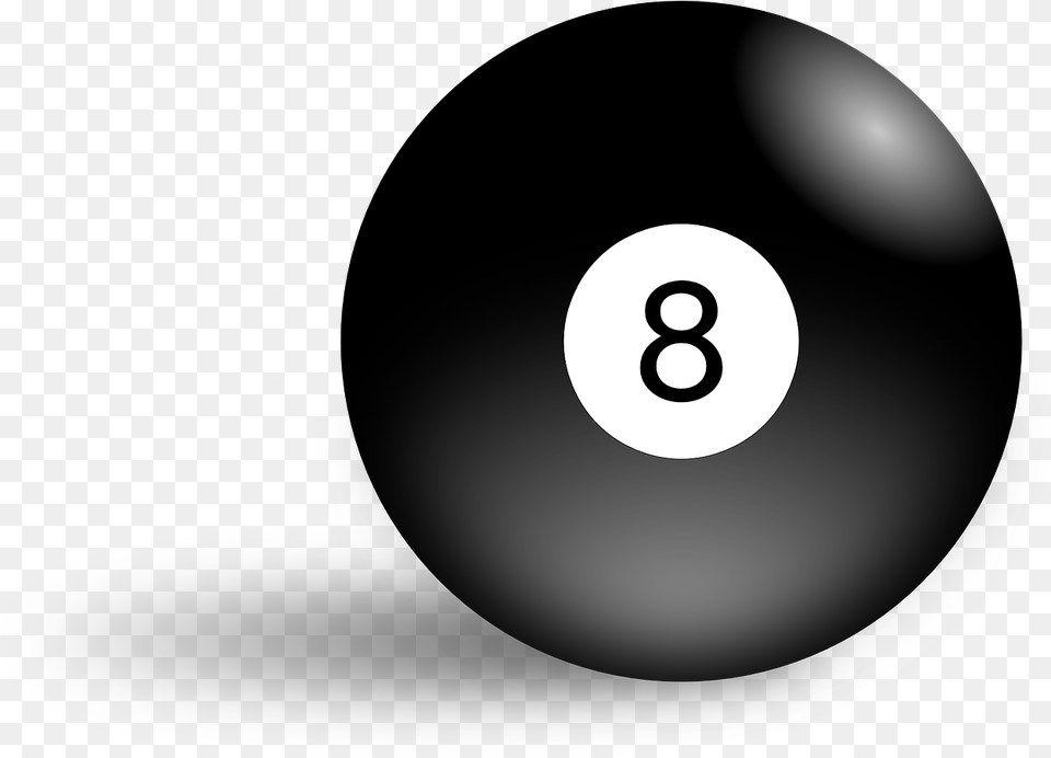 Bola De Billar Negro, Sphere, Symbol, Text, Number Free Png