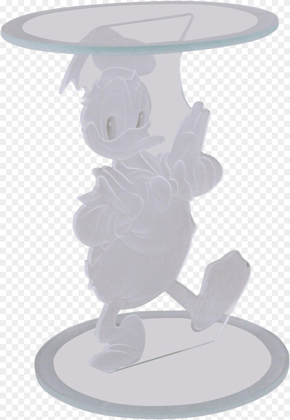 Bola Disney Donald Duck Etched Glass Side Table Coffee Table, Coffee Table, Furniture Png Image