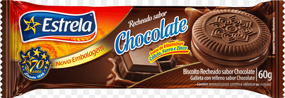 Bolacha De Chocolate Com Recheio De Chocolate, Food, Sweets, Dessert Png Image