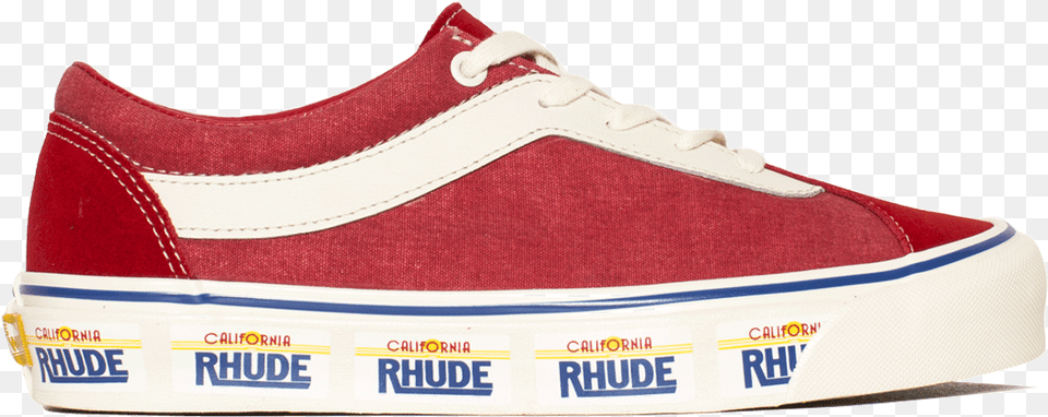 Bold Ni X Rhude Red Slip On Shoe, Clothing, Footwear, Sneaker, Suede Png