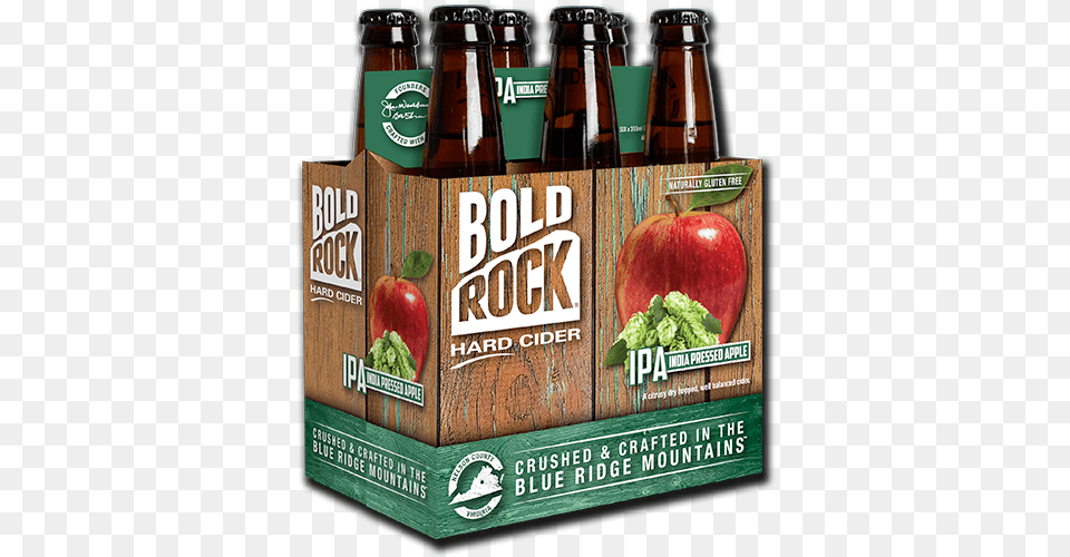 Bold Rock Hard Cider Announces The Widespread Release Bold Rock Ipa, Alcohol, Plant, Fruit, Food Free Png