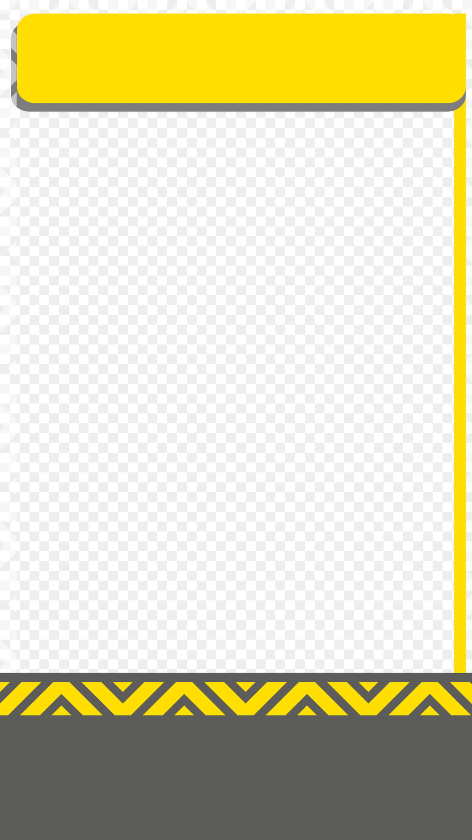 Bold Yellow Frame, White Board Png