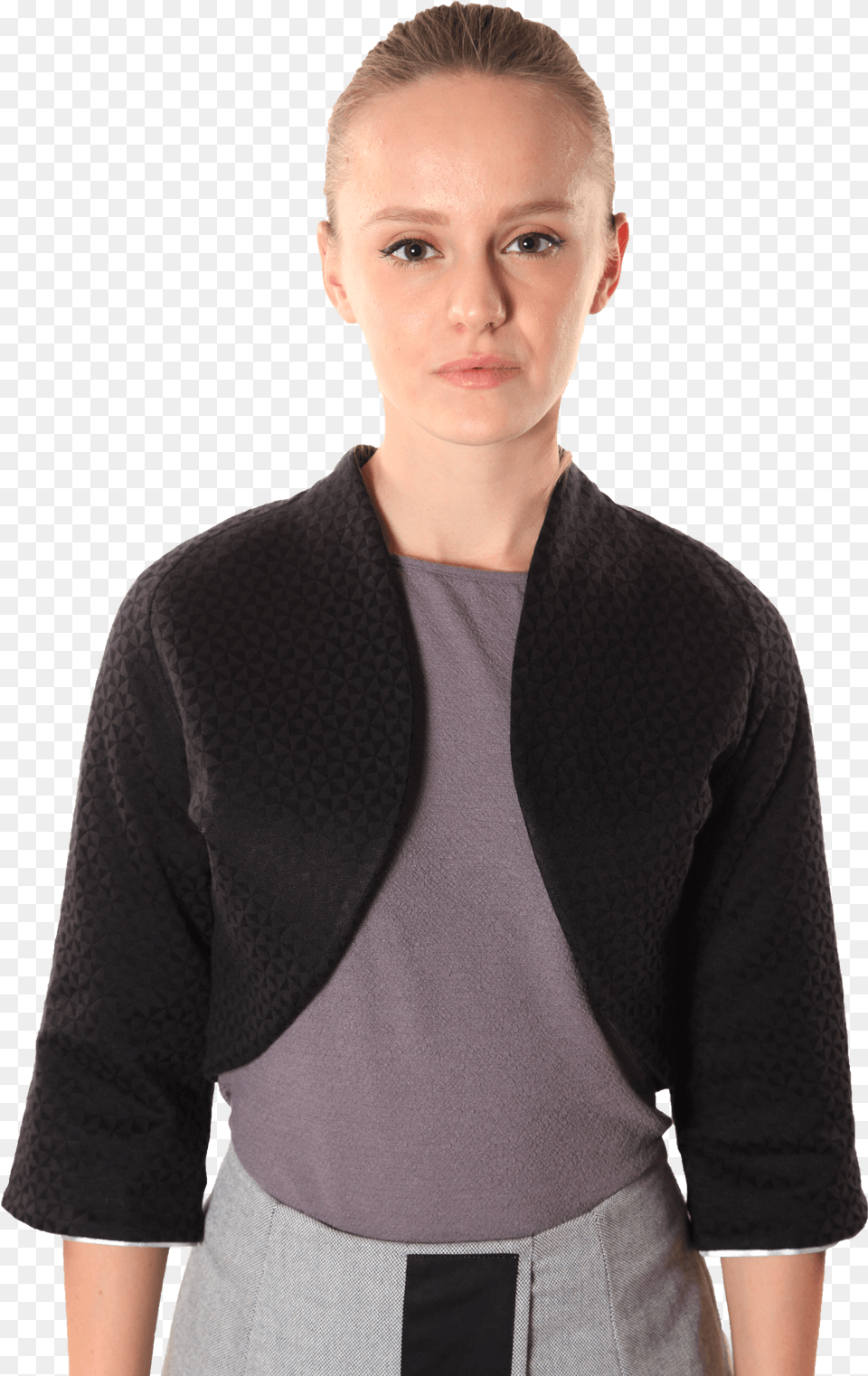 Bolero Standing, Sweater, Clothing, Knitwear, Adult Free Png