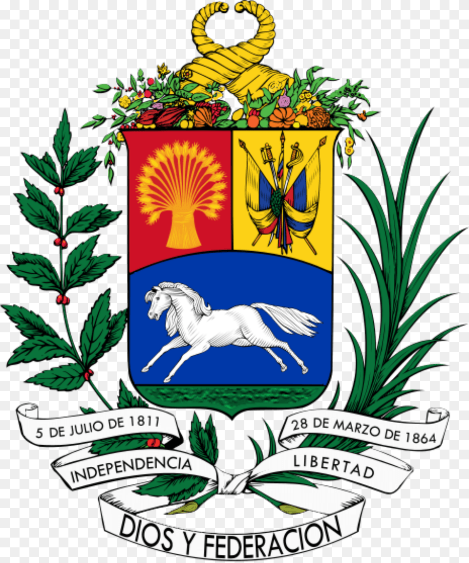 Bolivarian Republic Of Venezuela, Emblem, Symbol, Animal, Horse Free Transparent Png