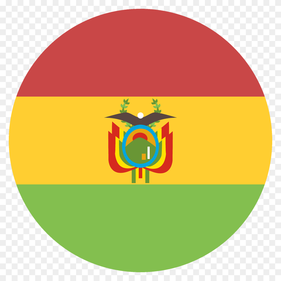 Bolivia Flag Emoji Clipart, Logo, Disk Png Image