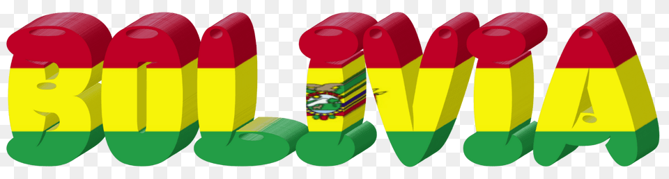 Bolivia Lettering With Flag Clipart, Dynamite, Weapon Free Png
